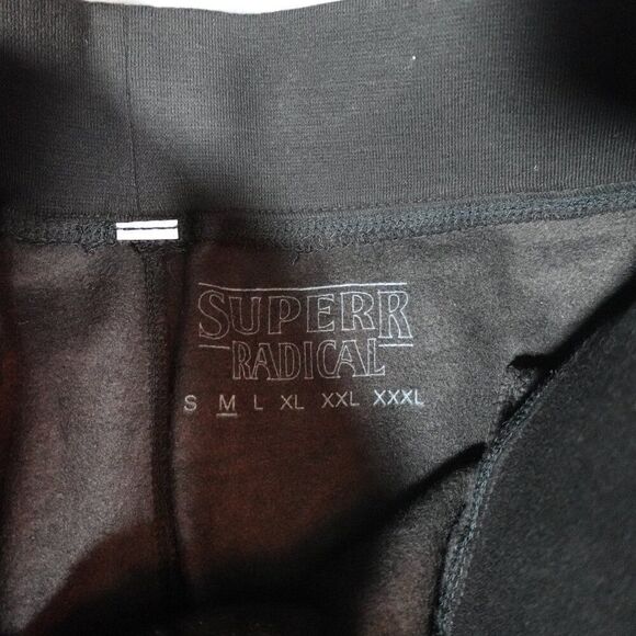 Superrradical Fleece Shorts Mens Medium 10” Streetwear Drawstring Black - Picture 2 of 10